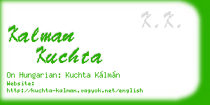 kalman kuchta business card