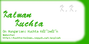 kalman kuchta business card